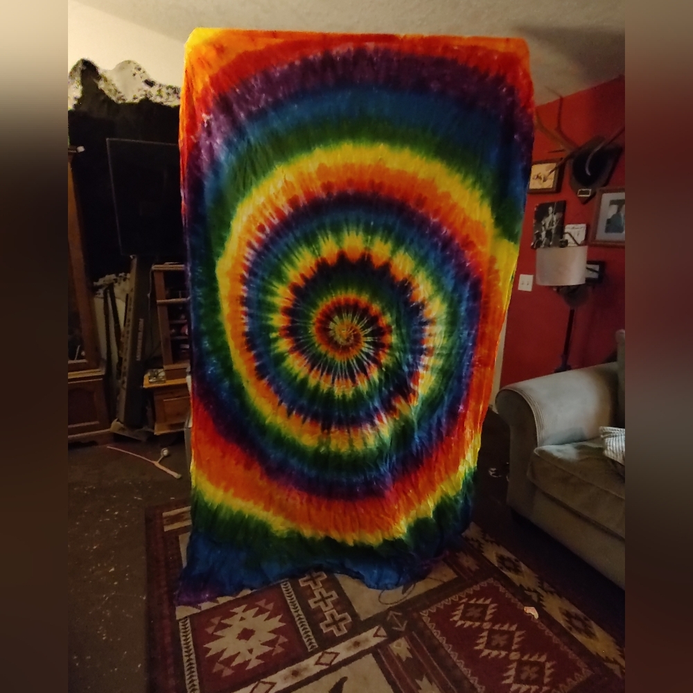 Twin size bed sheets handmade Mood Swing Tie Dye